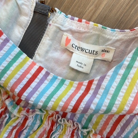Adorable Crewcuts Rainbow Seersucker Dress - Picture 2 of 6